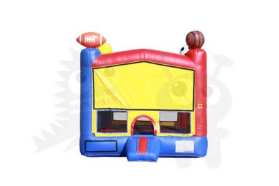 13x13 3D Sports Bounce House Jumper with Basketball Hoop Commercial Inflatable For Sale
