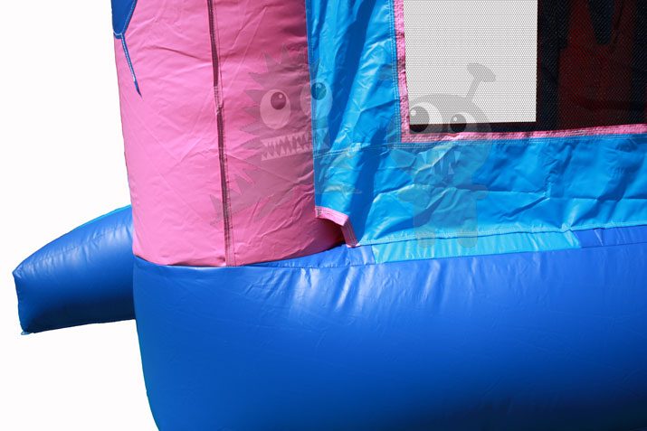 13x13 3-D Pink Birthday Cake Bounce House Jumper with Basketball Hoop Commercial Inflatable For Sale