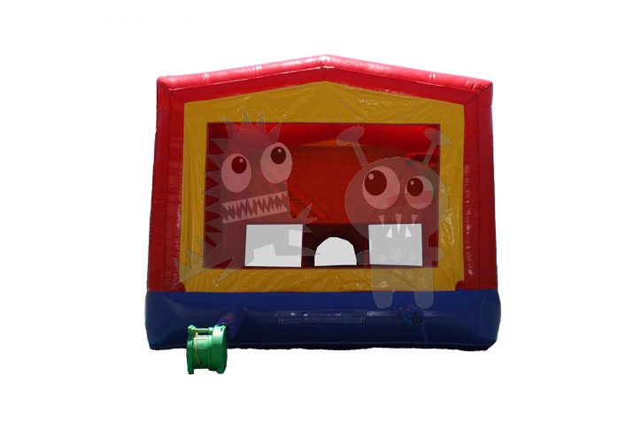 Red/Blue/Yellow Bounce House Jumper with Basketball Hoop Commercial Inflatable For Sale