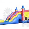COM-500-02 5-in-1 Carnival Castle Wet/Dry Combo Bounce House Jumper with Slide Pool and Basketball Hoop Commercial Inflatable For Sale