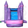 COM-510-6 Pink Purple Castle 5-in-1 Combo Bounce House Jumper Wet/Dry with Slide Pool and Basketball Hoop Commercial Inflatable For Sale
