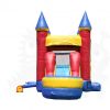 COM-511-12 Red Yellow Blue Mini Castle 5-in-1 Combo Bounce House Jumper Wet/Dry with Slide Pool and Basketball Hoop Commercial Inflatable For Sale