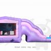 com-524-3 Pink Purple Castle Combo Bounce House Jumper with Slide Pool and Basketball Hoop Commercial Inflatable For Sale