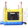 COM-543-9 3D Birthday Cake 5-in-1 Combo Bounce House Jumper with Slide Pool and Basketball Hoop Commercial Inflatable For Sale