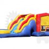 COM-550-2 Red/Yellow/Blue Bounce House Combo Jumper with Water Slide and Basketball Hoop Commercial Inflatable For Sale