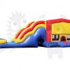 COM-550-3 Red/Yellow/Blue Bounce House Combo Jumper with Water Slide and Basketball Hoop Commercial Inflatable For Sale