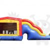 COM-550-4 Red/Yellow/Blue Bounce House Combo Jumper with Water Slide and Basketball Hoop Commercial Inflatable For Sale