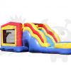 COM-550-5 Red/Yellow/Blue Bounce House Combo Jumper with Water Slide and Basketball Hoop Commercial Inflatable For Sale