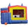 COM-660-04 Red/Yellow & Blue Castle 6-in-1 Combo Bounce House Jumper with Slide Pool, Climbing Wall, and Basketball Hoop Commercial Inflatable For Sale