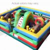 pg-2420-02 Multicolor Colorful Tropical Garden Inflatable Obstacle Course Commercial Inflatable For Sale