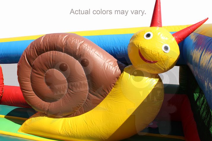 Multicolor Colorful Snail Garden Inflatable Obstacle Course Commercial Inflatable For Sale