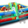 pg-2420-18 Multicolor Colorful Tropical Garden Inflatable Obstacle Course Commercial Inflatable For Sale