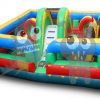 pg-2420-19 Multicolor Colorful Tropical Garden Inflatable Obstacle Course Commercial Inflatable For Sale