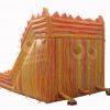sld-ccs28222-03 22′ Inflatable Orange Marble Dry Slide Front Load, Double Lane Commercial Inflatable For Sale
