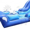 WAT-DOL38120-08 18′ Dolphin Wave Wet/Dry Water Slide Single Lane Commercial Inflatable For Sale
