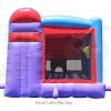 COM-C44 4-in-1 Inflatable Purple Red and Blue Combo with Slide, Climbing Wall and Hoop Super Durable Commercial Inflatable For Sale