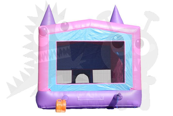 13x13 Pink/Purple Castle Bounce House Jumper with Basketball Hoop Commercial Inflatable For Sale