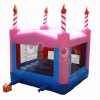 bou-142-05 13×13 3-D Pink Birthday Cake Bounce House Jumper with Basketball Hoop Commercial Inflatable For Sale