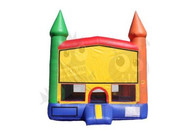 13x13 Red/Green/Yellow/Blue Castle Bounce House with Basketball Hoop Commercial Inflatable For Sale