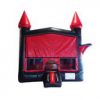 Black and Red Bouncer with Outside Hoop Commercial Inflatable For Sale