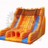 sld-ccs28222-02 22′ Inflatable Orange Marble Dry Slide Front Load, Double Lane Commercial Inflatable For Sale