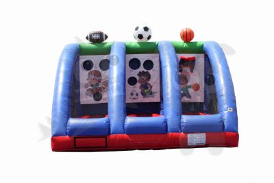 Inflatable 3-in-1 Sports Center Game with Basketball, Football, and Soccer Commercial Inflatable for Sale