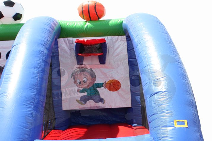 Inflatable 3-in-1 Sports Center Game with Basketball, Football, and Soccer Commercial Inflatable for Sale