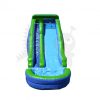 WAT-2516-02 16′ Green & Blue Wet/Dry Slide Single Lane Commercial Inflatable For Sale