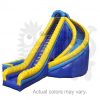 25' Blue Yellow Corkscrew Wet/Dry Slide Commercial Inflatable For Sale