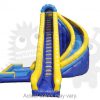 WAT-CS3725-07 25′ Blue Yellow Corkscrew Wet/Dry Slide Commercial Inflatable For Sale