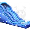 WAT-DOL38120-01 18′ Dolphin Wave Wet/Dry Water Slide Single Lane Commercial Inflatable For Sale