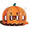 Inflatable Pumpkin Bounce House with Obstacles and Hoop Commercial Inflatable For Sale