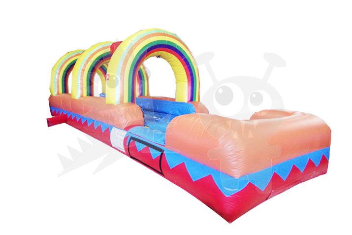27' Multicolor Rainbow Inflatable Water Slide Slip 'n Slide Commercial Inflatable For Sale