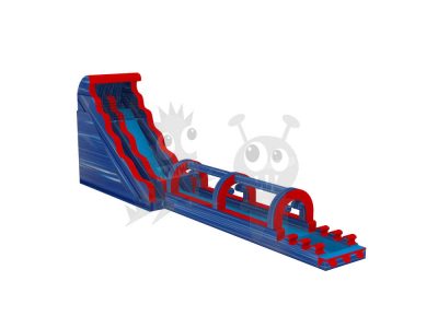 36' Foot Tsunami Wave Blue Waterslide Inflatable Water Park Commercial Inflatable For Sale