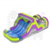 35' Purple Green & Grey Marble Commercial Inflatable Obstacle Course Wet/Dry Slide Commercial Inflatable For Sale